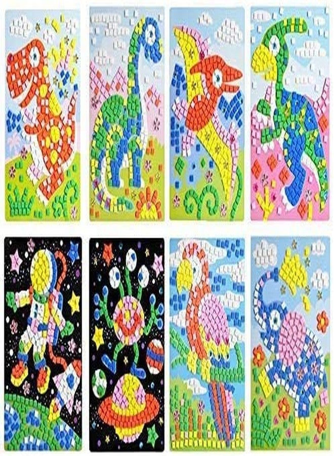 LitVibes Mosaic Sticker Creative Art DIY Set Foam Handmade Sticky Art Crafts Kits Multi Color for Kids/Teenagers- Set of 2 (Random Designs) - Image 2